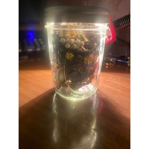 Curated Vintage Jewelry Treasure MASON JAR Lot | Guaranteed STERLING & Signed Pi - Picture 4 of 7